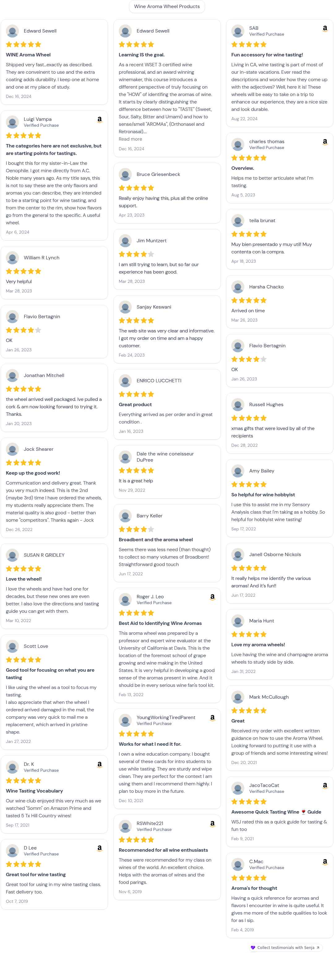 Testimonials from verified shoppers